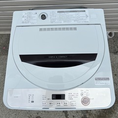お買い得‼️【 SHARP】6.0kg 洗濯機aES-GE6E-T2021年🔴の画像