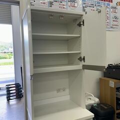 【広島石内店】ジモティ割！！2枚扉食器棚/クリ-ニング済み/HG-6897の画像