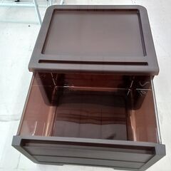 リユースのサカイ栃木店★ジモティ割あり★  収納プラケース ブラウン W44.1×D38×H29.5 クリーニング済み TC10325の画像