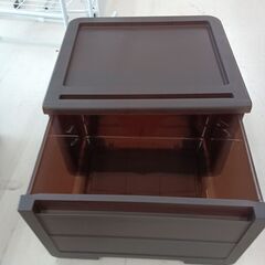 リユースのサカイ栃木店★ジモティ割あり★  収納プラケース ブラウン W44.1×D38×H29.5 クリーニング済み TC10326の画像
