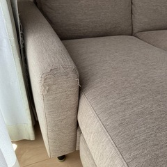 ニトリ ソファ 3人掛け Ｌ型の画像