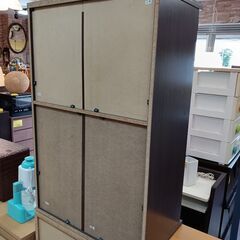 扉付き シューズボックス　ブラウン　収納　靴箱　玄関収納　サイズ（約）幅60×奥34.5×高93　　■近隣配送無料 買取GO‼　栄和店の画像