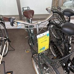 J2063【リユースのサカイ柏店】 シティサイクル　CREATE BEAUTY　6段変速　オートライト　グリーン   26インチ　クリーニング、簡易メンテナンス済み　★店頭にて試乗可★  中古自転車 　流山市 中古自転車 松戸市 中古自転車 我孫子市 中古自転車 船橋市 中古自転車 守谷市 中古自転車 取手市 中古自転車の画像