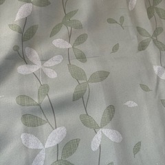 葉っぱ模様カーテンの画像