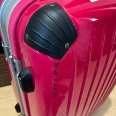 お話し中【差し上げます】ジャンク品　キャリーケース　ピンクの画像