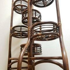 ピーコック Rattan Furniture 3連フラワースタンドの画像