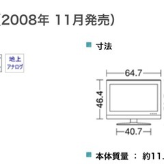 ジャンク品）SHARP液晶カラーテレビ　の画像