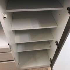 【ジャングルジャングル岩出店】【B3】レンジ台 ホワイト 幅90cm×奥行50cm×高さ101.5cm  中古 家具 和歌山 岩出市 紀の川市 海南市の画像
