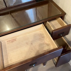 ドレッサー　三面鏡　椅子　コンセント付きの画像