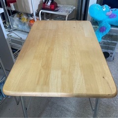 NITORI　ニトリ　テーブル　折りたたみ　天板木製　中古　③の画像