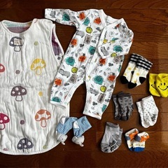出産育児準備セット　ベビー服、スリーパー、コスチューム、袴などの画像