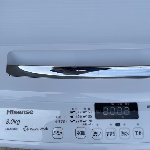 k3 美品【Hisense 洗濯機】2021年製　HW-DG80B