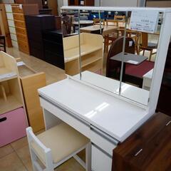 リユースのサカイ太田店★ジモティ割あり★  ドレッサー ホワイト H133.5×D42×W80 クリーニング済み OJ10645の画像