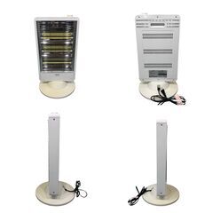 25R317 ジ5 YAMAZEN 山善 ELECTRIC HEATER 電気ストーブ DSE-M091 （W）ホワイト 暖房機 中古品の画像