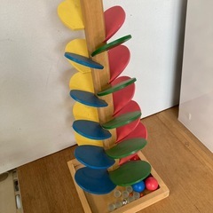 知的玩具　カランコロンツリー　木製　おもちゃ　子供の画像