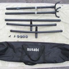 【恵庭】訳アリ susabi(スサビ) アジャスタブルハンモックスタンドセット ハンモック キャンプ 中古品 PayPay支払いOK！の画像