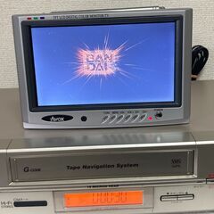 7B-BF2 HITACHI ビデオカセットレコーダー リモコン RCAケーブル付きの画像