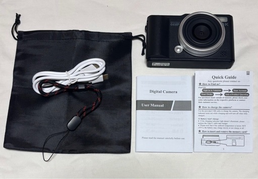 決まりました！大人気！新品未使用品✨️　デジタルカメラ 6400万画素 4K デジカメ 180度回転可能ディスプレイ