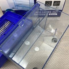 【お売りします】 オーム電機　OHM　ハンド　クロスカット　シュレッダー　HS-118-A　3WAY　コンパクトタイプ　ブルーの画像
