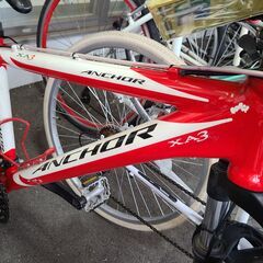 J1337【リユースのサカイ柏店】ANCHOR　アンカー　クロスバイク　XA3　3×9段変速　ホワイト　★店頭にて試乗可★ 簡易クリーニング済　　 中古自転車 　流山市  松戸市 我孫子市 鎌ヶ谷市 船橋市 守谷市 取手市　の画像