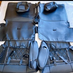 【訳あり】nbox カスタム 黒 ブラック 座席シートカバー 後部座席のみ 車の画像
