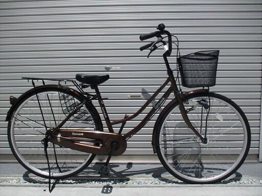 E441　★限定特価★ ￥9500　中古自転車 【　27インチ　ママチャリ　　ブラウン　LEDオートライト 】