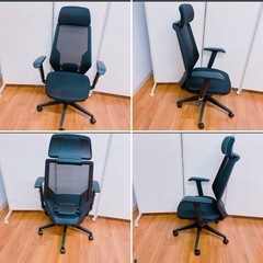 8FG1 NITORI ニトリ ワークチェア ランツァ 黒 メッシュ生地 イス 
の画像