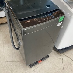 NO B438🌈福岡市内配送設置無料✨🌈コンフィー(COMFEE') 洗濯機 6kg 透明ガラスドア 全自動 槽洗浄 予約機能 コンパクト 風乾燥 1-3人用 一人暮らし 6キロ スピードコース ステンレス槽 CAC06EW60/T-S1 黒 金属グレー　2024年の画像