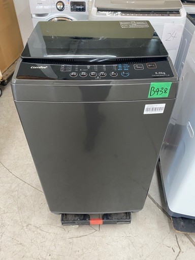 NO B438?福岡市内配送設置無料✨?コンフィー(COMFEE') 洗濯機 6kg 透明ガラスドア 全自動 槽洗浄 予約機能 コンパ