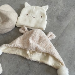 ベビー帽子　セット　ニット帽　ベレー帽の画像