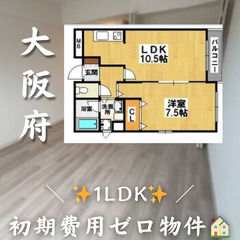 【✨初期費用ゼロ✨】北区百舌鳥梅町／1LDK／ペット相談可／2人入居可の画像