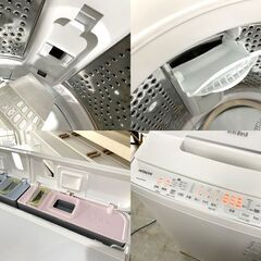 2021年製 分解清掃済み　日立 10㎏ ビートウォッシュ 液体洗剤・柔軟剤 自動投入!!　全自動洗濯機【BW-X100G-W】の画像