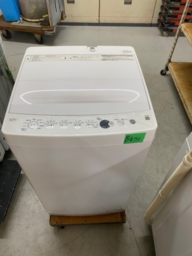 NO B451?福岡市内配送設置無料✨?全自動洗濯機 ホワイト OBBW-60A(W) [洗濯6.0kg /乾燥2.5kg /簡易乾燥