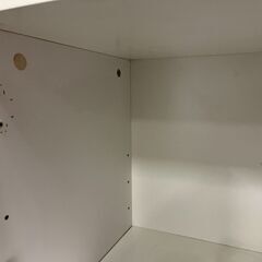 2段 収納棚 本棚 キャビネット ホワイト 幅40cm×奥行38cm×高さ80cm の画像
