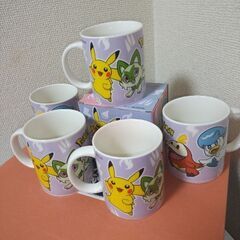 新品未使用ポケットモンスター５個セット！ピカチュウキャラクターマグカップ５個の画像