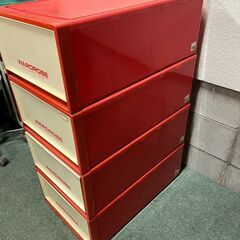 衣装ケース 4個セット 引出 衣服収納 幅40cm×奥行64cm×高さ23cmの画像