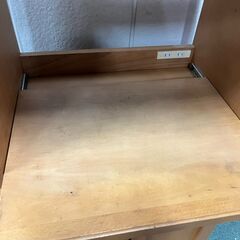 日進木工 木製 レンジ台 炊飯台 食器棚 難あり 幅57cm×奥行44cm×高さ102cmの画像