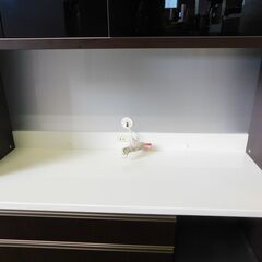 【JM708】SUNNY 高橋木工所 キッチンボード ダークブラウン ソフトクローズ 幅120cm 高さ197cm 食器棚 レンジボードrの画像