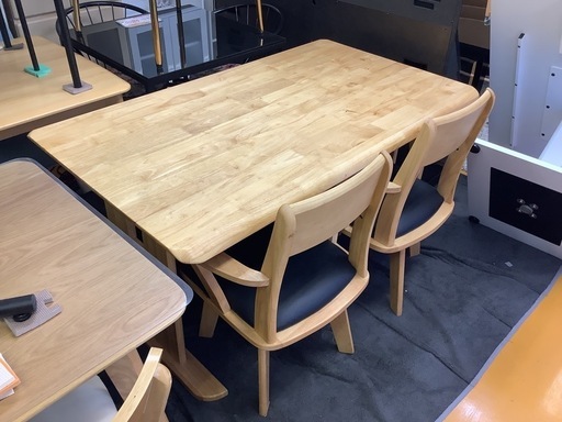 【リサイクルサービス八光】幅135㎝　タマリビング ダイニングセット ジャワ 4点セット