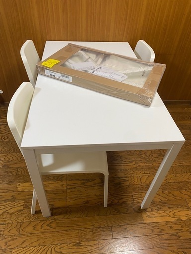 値下げ中【チェア未開封】IKEA ダイニングテーブル（メルトルプ） チェア（テオドレス）