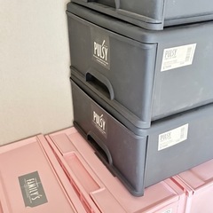 【直接取り引き限定】まとめて プラスチック 衣装ケース 収納ケースの画像