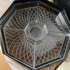 八角 漆塗 菓器(蓋、仕切り付き)の画像