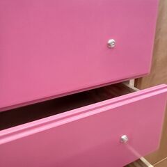 ★リユースのサカイつくば店★TK6252  ワードローブ ピンク H180×D58×W80 クリーニング済みの画像