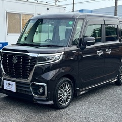 ★支払い総額 59.8万★ローン可能★スズキ スペーシアカスタム ターボ/ハイブリッド！車検令和8年3月！下取り、配送可能！の画像