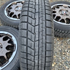 スタッドレスタイヤ ホイール4本セット 165/65R14  ヨコハマ アイスガードシックスIG60 レアマイスター LMG MS-9W ブロンズリムポリッシュ 4.5J 14インチ※コンパクトカー装着不可の画像