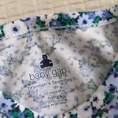 GAP 　花柄フリル付きロンパース　6-12monthの画像