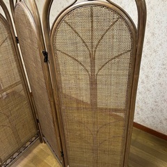 中古美品　藤製品仕切　パーテーション　の画像