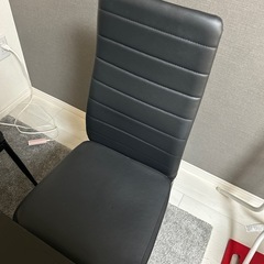 4人掛けガラステーブル　ブラックの画像