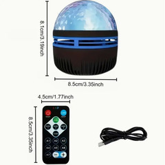 LEDプロジェクションライト　usb回転照明　回転ランプ　水派回転ライト　LED水波ランプ　寝室照明　回転ボールの画像