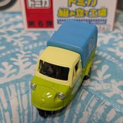 【新品】トミカ組み立て工場・８月・ダイハツ ミゼット・第６弾・緑×青の画像